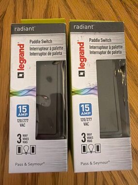 NWT Legrand Radiant Paddle Switch graphite